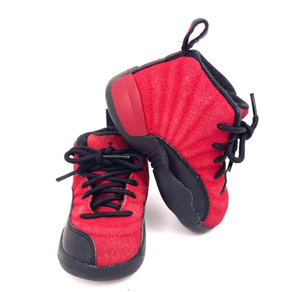 Nike Air Jordan 12 Retro Toddler Shoes Varsity Red Black 850000-602 Size 6C - Picture 1 of 11